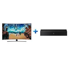 Samsung - Pantalla de 55" - Curva - Ultra HD 4K - HDR - Smart TV - Negro + Sound Bar HW-N400/ZX Samsung - Pantalla de 55" - Curva - Ultra HD 4K - HDR - Smart TV - Negro + Sound Bar HW-N400/ZX preview