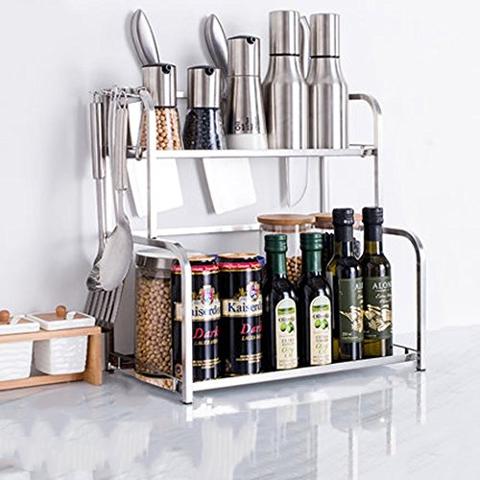 El almacenamiento de la rejilla de la cocina de acero inoxidable