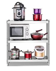 Estantes de cocina 3 capas de estantes gruesos multicapa de acero